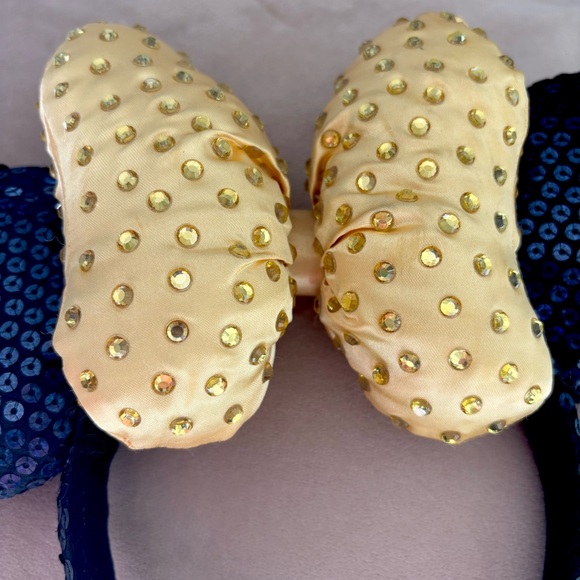 Disney Navy and Gold Minnie Mouse Ears Headband- Child Size - Picture 2 of 9